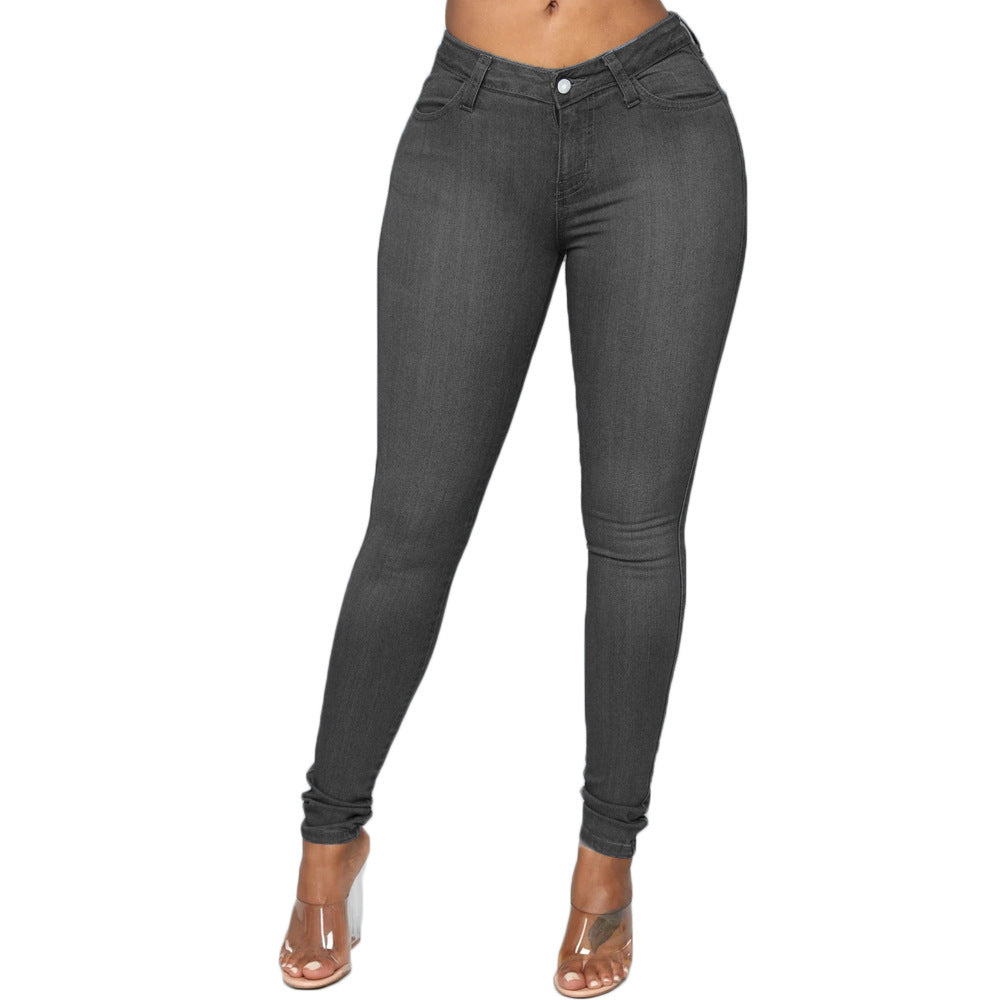 Loom & Soul Women’s European Skinny Jeans – Washed Stretch Denim Pants
