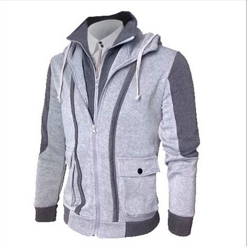 Loom & Soul Men’s Hooded Cotton Cardigan – Slim Fit Zip-Up Jacket for Spring