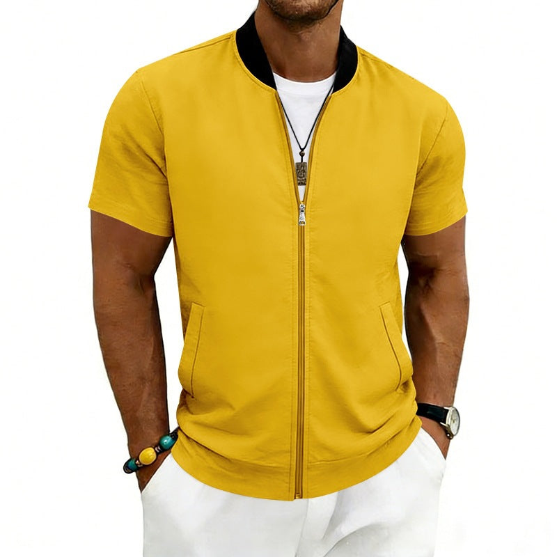 Men’s Flight Zip-Up Jacket – Classic Streetwear Bomber Fit