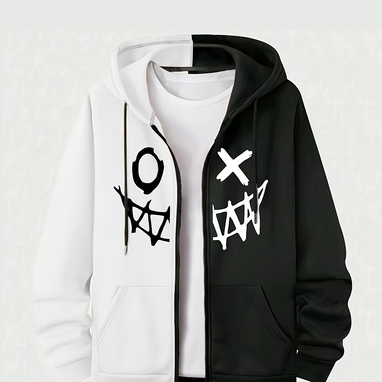 Loom & Soul Men’s Royal Blue Zip Hoodie – Two-Tone Warm Fall Jacket