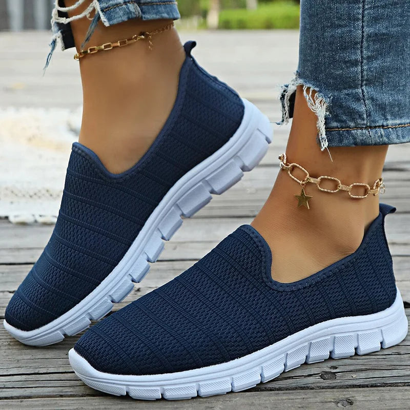 AirFlex Slip-On Sneakers – Women’s Lightweight Mesh Comfort Shoes | Breathable Casual Footwear for Everyday Wear