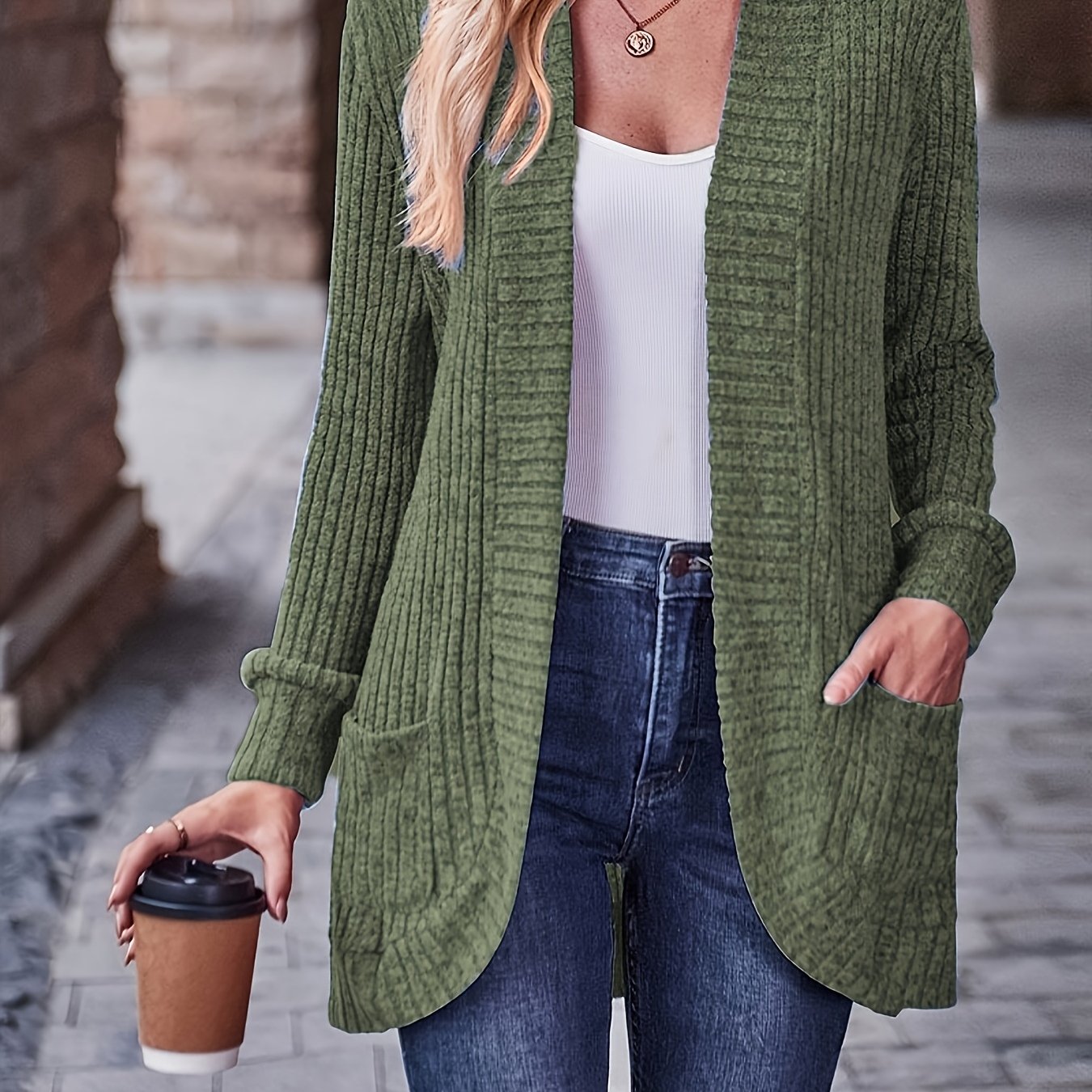 Women’s Elegant Loose Fit Blouse – Mustard Yellow Long Sleeve Top