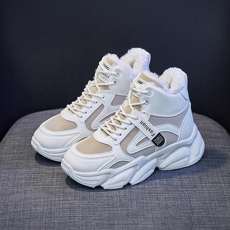 Loom & Soul™ Women’s Fleece-Lined High Top Sneakers – Warm, Clunky Winter Comfort Shoes