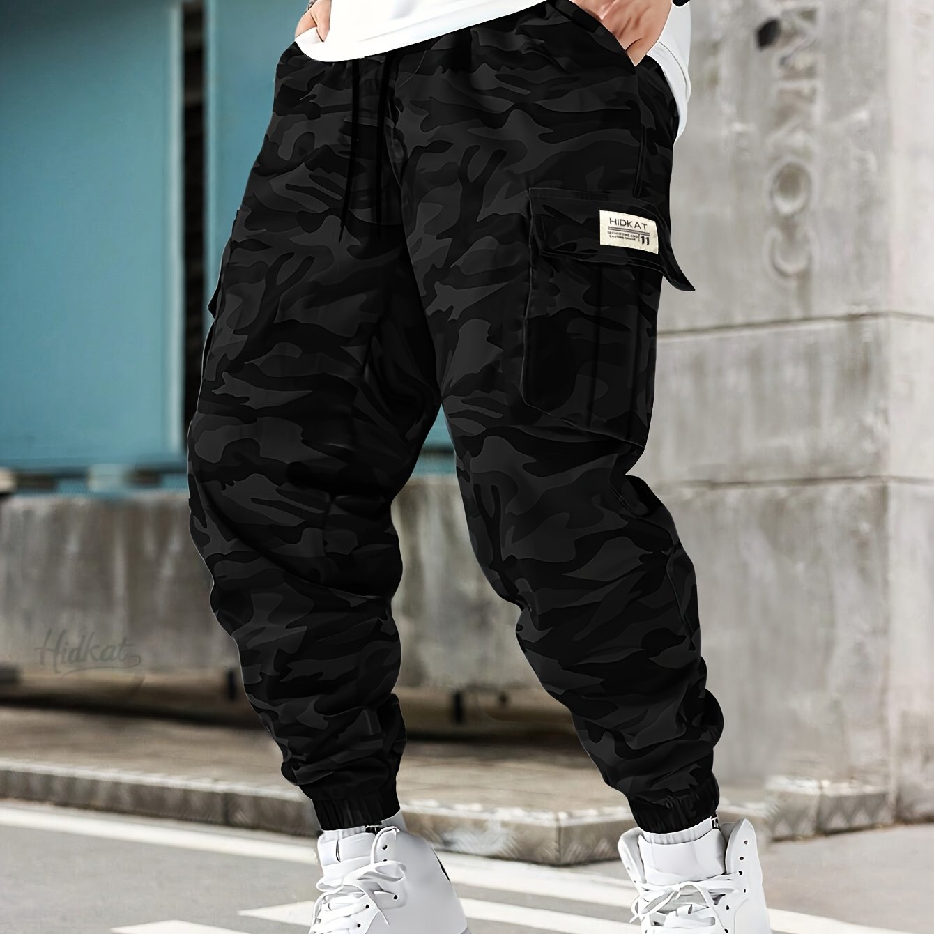 Men’s Camouflage Cargo Pants – Tactical Camo Jogger Hiking Trousers