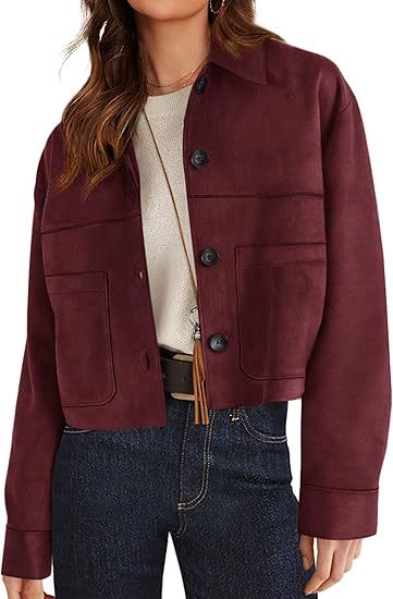 Chaqueta Corta de Ante Sintético para Mujer – Estilo Ligero para el Viaje Diario