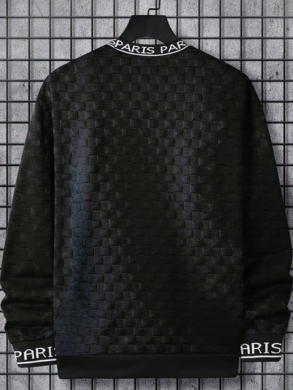 Sweat-shirt performant Jacquard Homme – Pull Décontracté et Sportif
