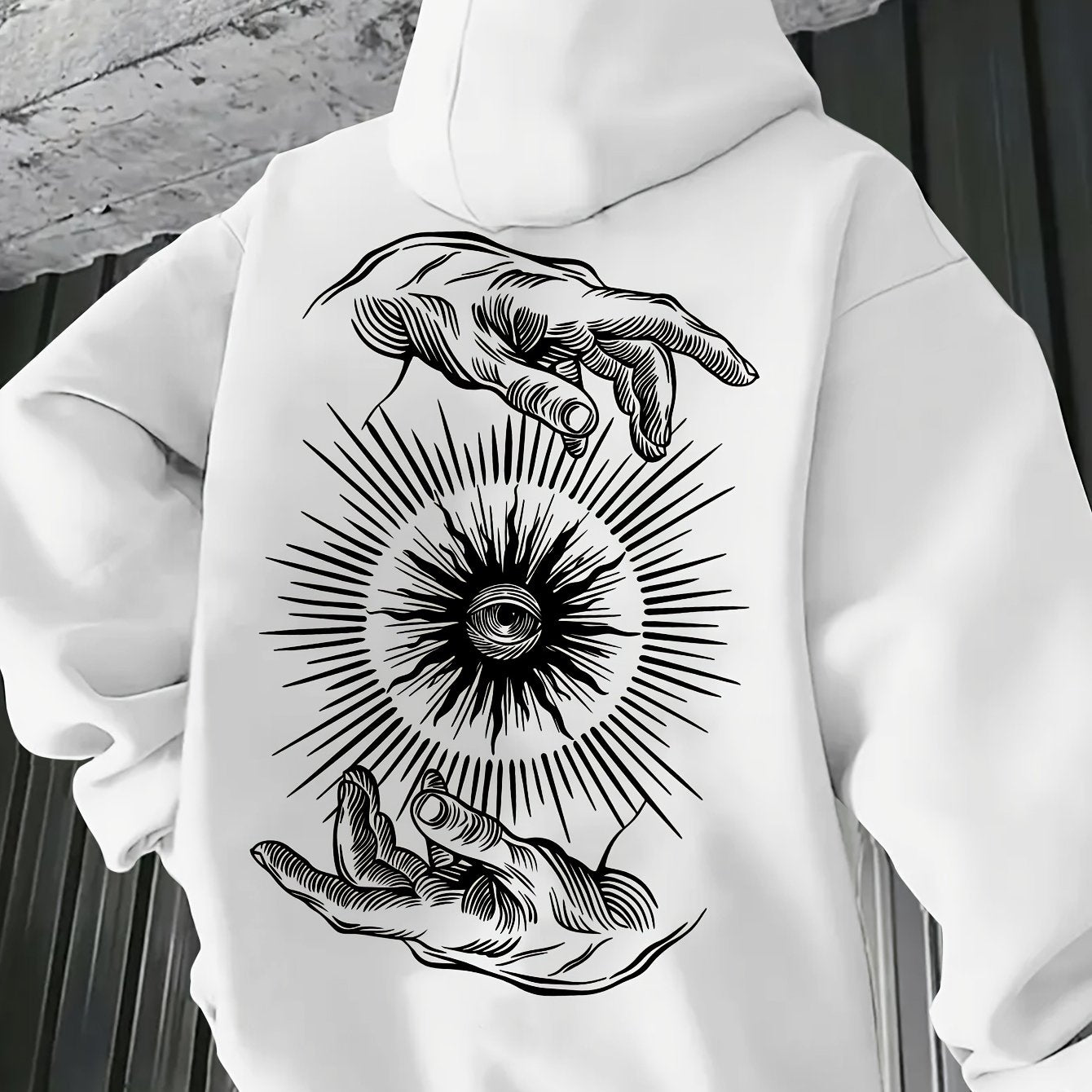 Men’s Lightweight Hoodie – Minimalist Graphic Spring Pullover