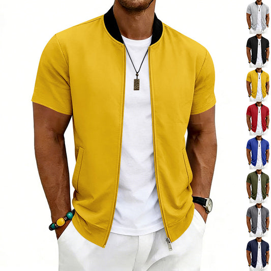 Men’s Flight Zip-Up Jacket – Classic Streetwear Bomber Fit
