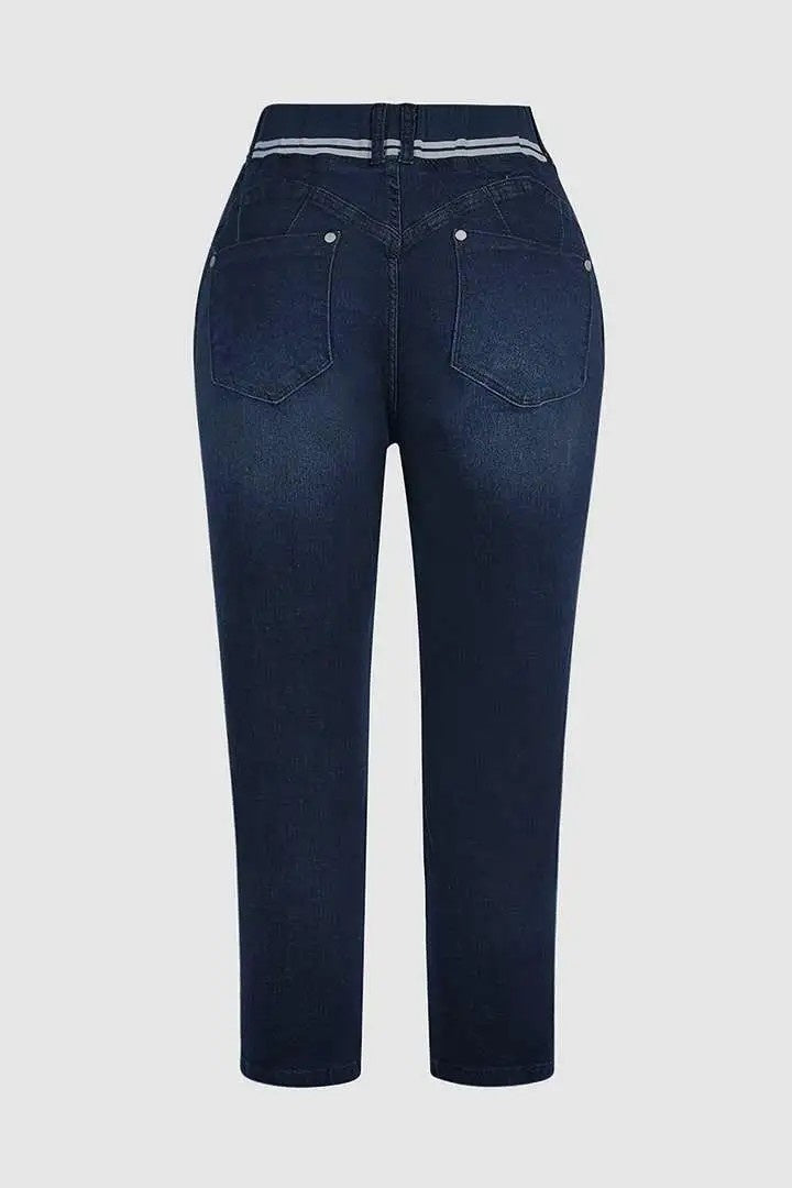 Vaqueros súper ajustados deportivos para mujer – Jeggings de talle alto con cordón ajustables