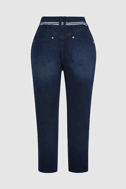 Vaqueros súper ajustados deportivos para mujer – Jeggings de talle alto con cordón ajustables