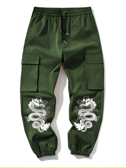 Men’s Floral Print 2-Piece Set – Casual Drawstring Pants Outfit