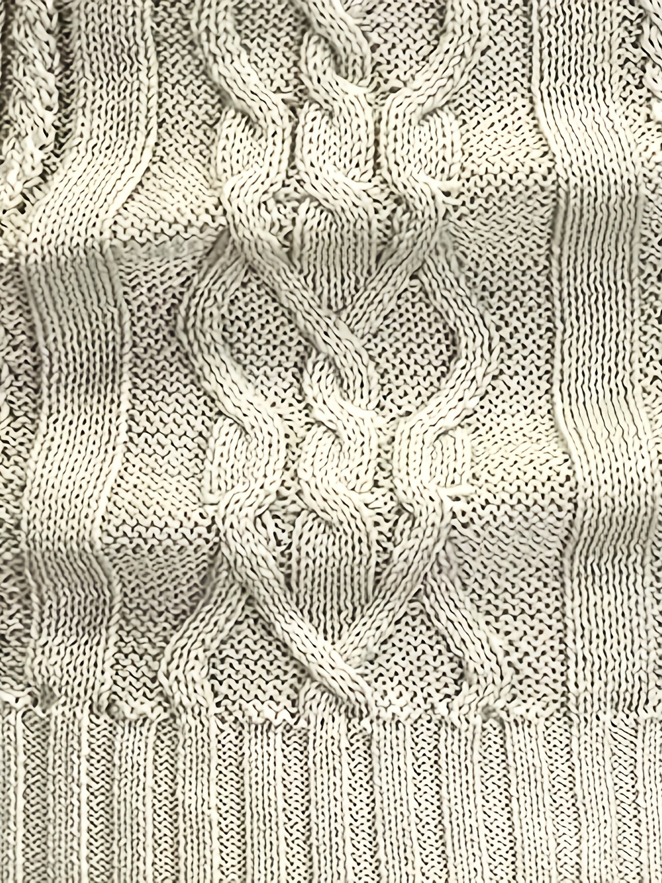 Suéter de cuello alto trenzado vintage para hombre – Jersey de punto clásico