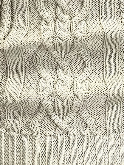 Suéter de cuello alto trenzado vintage para hombre – Jersey de punto clásico