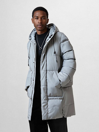 Chaqueta acolchada con capucha para hombre – Abrigo grueso y cálido para exteriores
