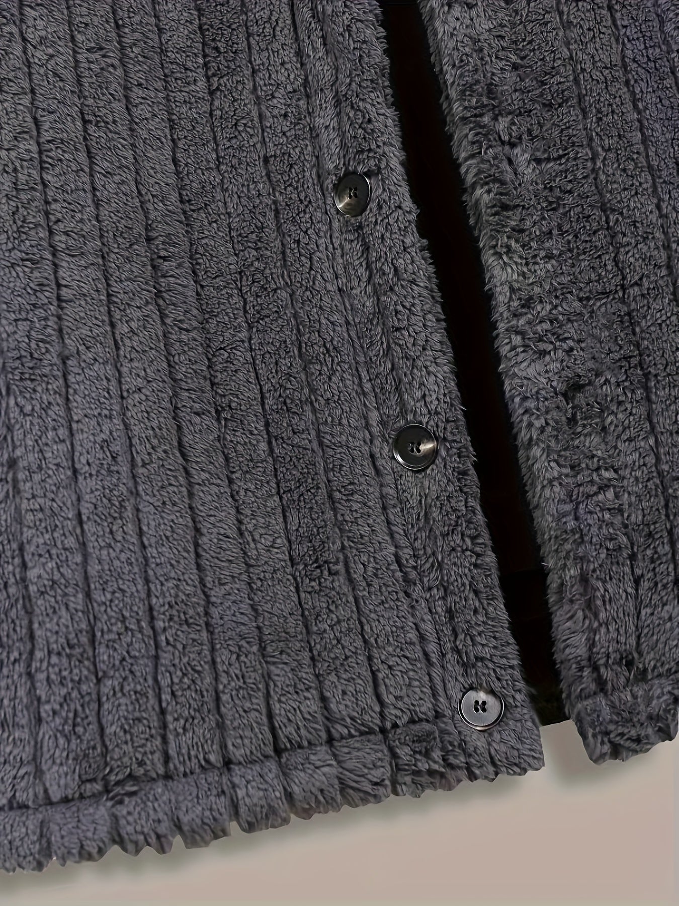Veste Boutonnée en Flanelle pour Homme – Manteau Décontracté d'Hiver à Revers