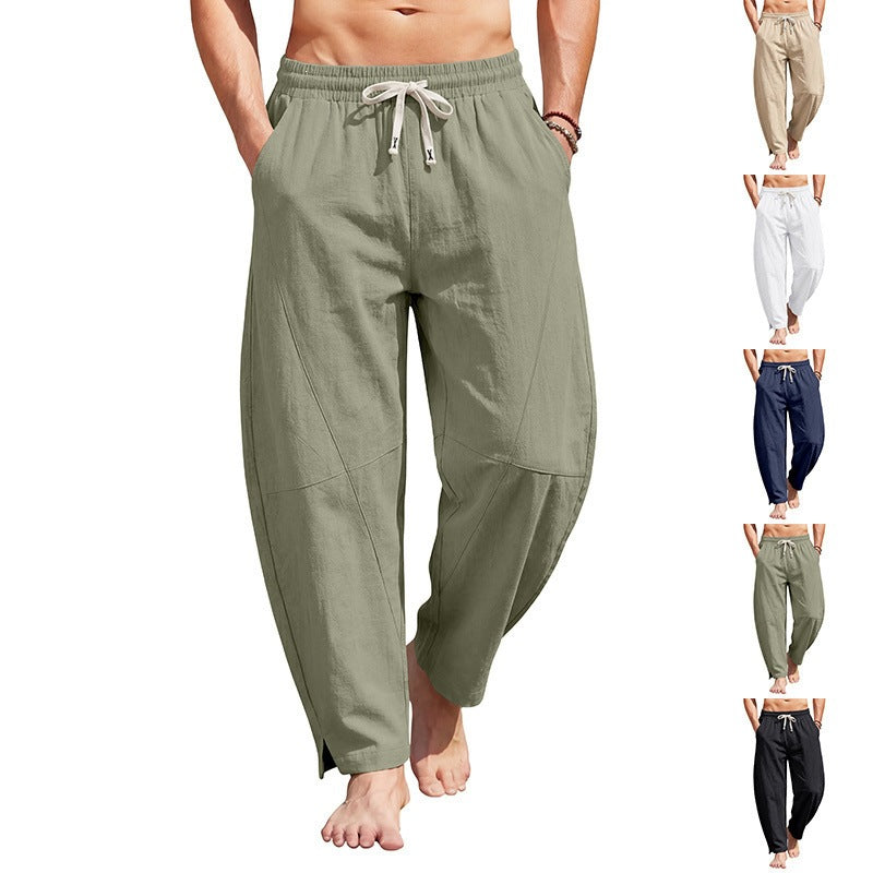 Men’s Linen Harem Pants – Relaxed Summer Streetwear Fit