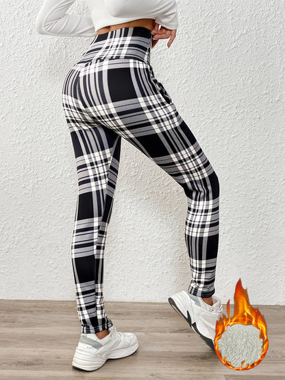 Women’s Fleece-Lined High-Waist Leggings – Cozy Winter Straight Pants