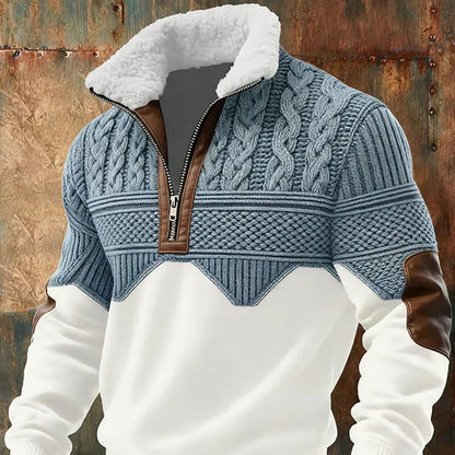 Sweat-shirt slim à imprimé numérique pour homme – Pull urbain d'hiver