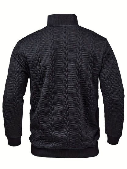 Men’s Casual Henley Shirt – Soft Stretch Long Sleeve Button Top