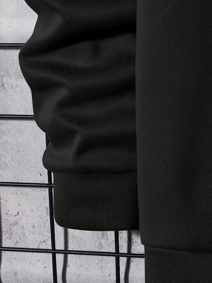 Men’s Printed Crewneck Sweatshirt – Trendy Casual Street Pullover