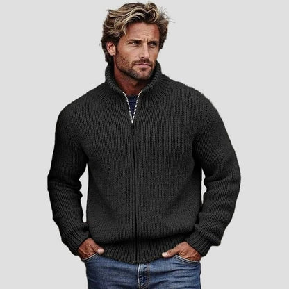 Men’s 3D Print Zip-Up Jacket – Long Sleeve Casual Cardigan