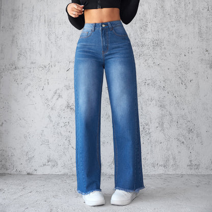 Loom & Soul™ High-Waist Wide-Leg Jeans – Women’s Straight Casual Denim Pants