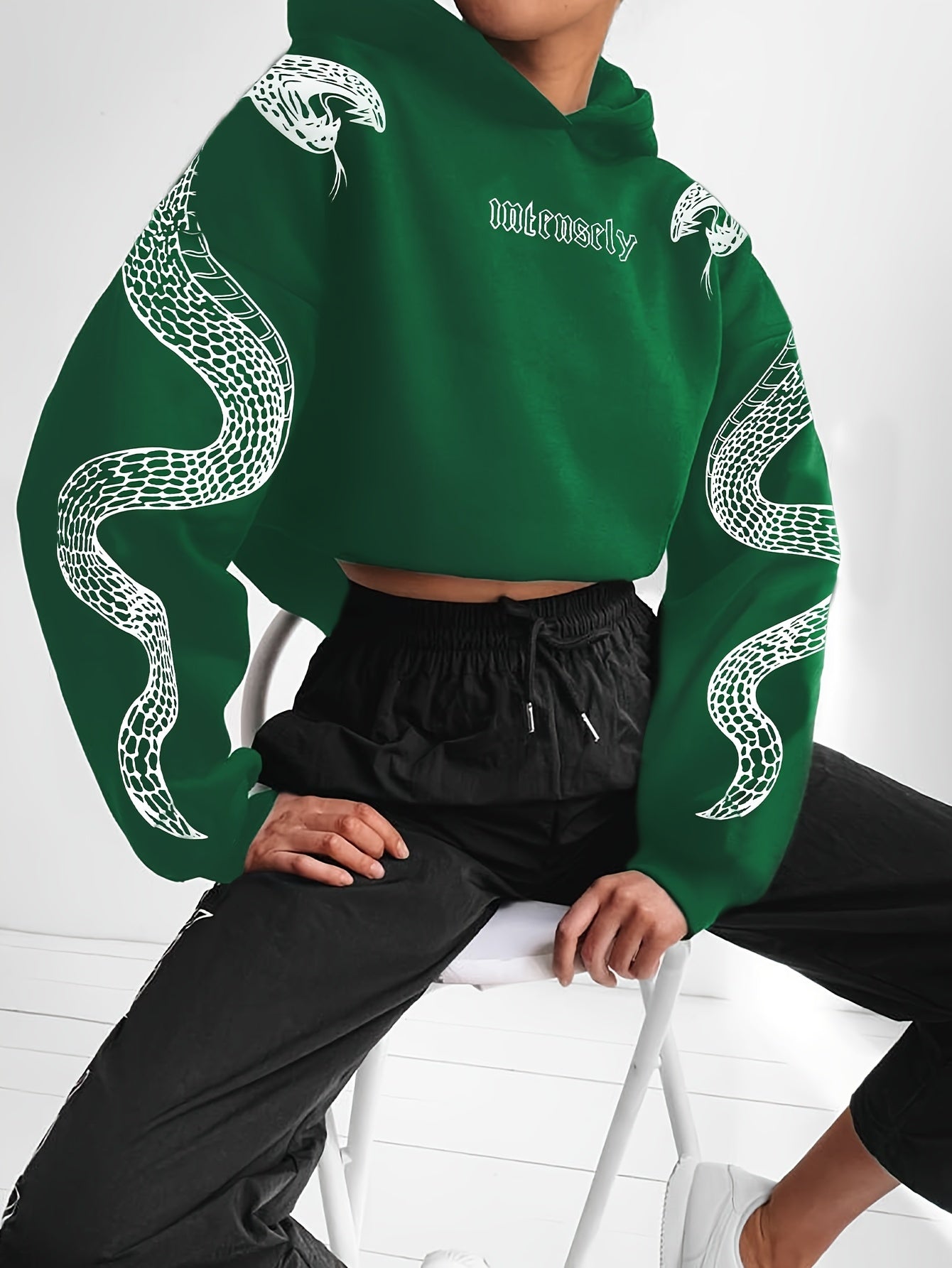 Women’s Red Hoodie – Phoenix & Butterfly Graphic Street Pullover