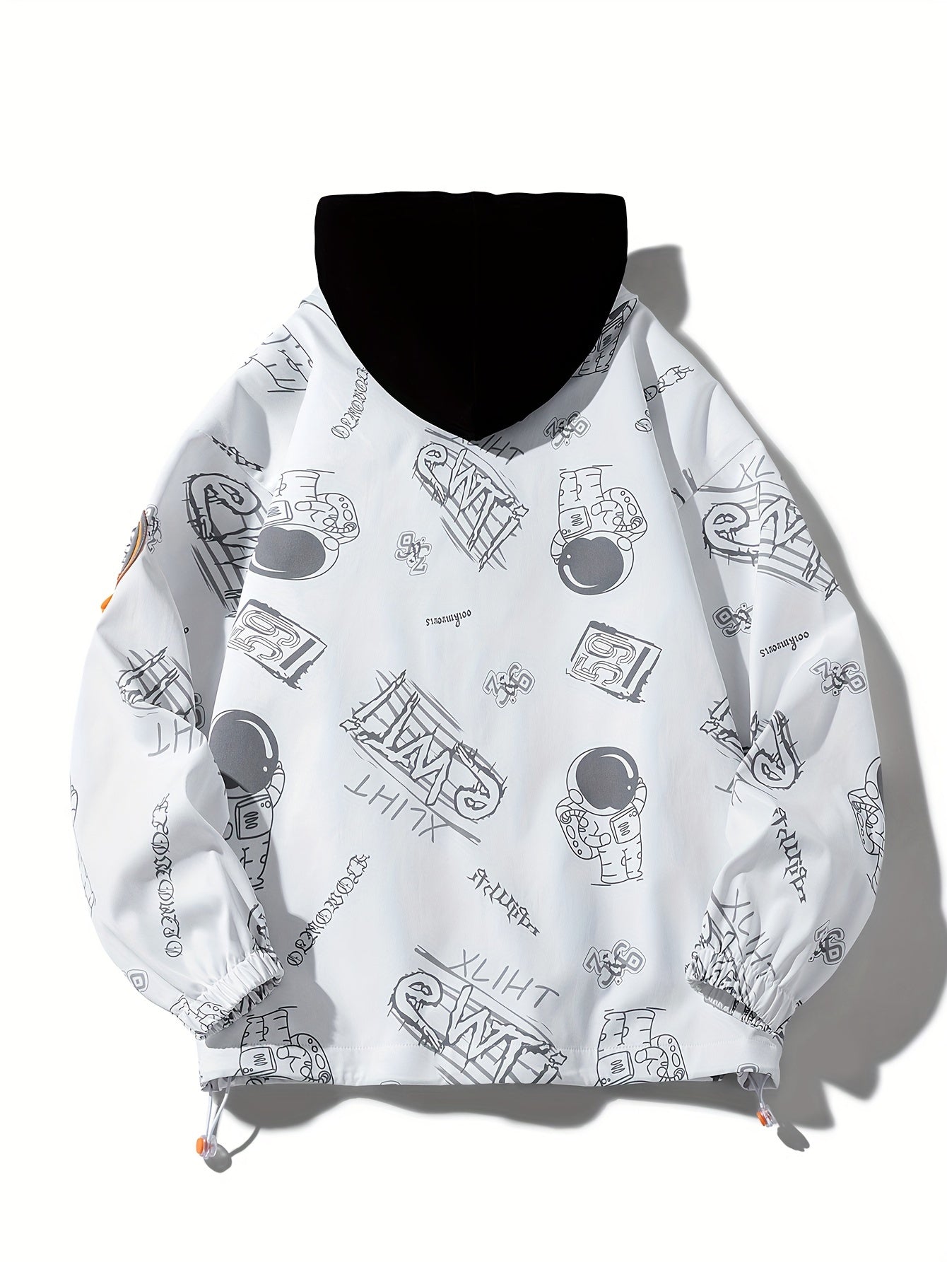 Loom & Soul Men’s Cartoon Print Zip Hoodie – Youth Streetwear Jacket