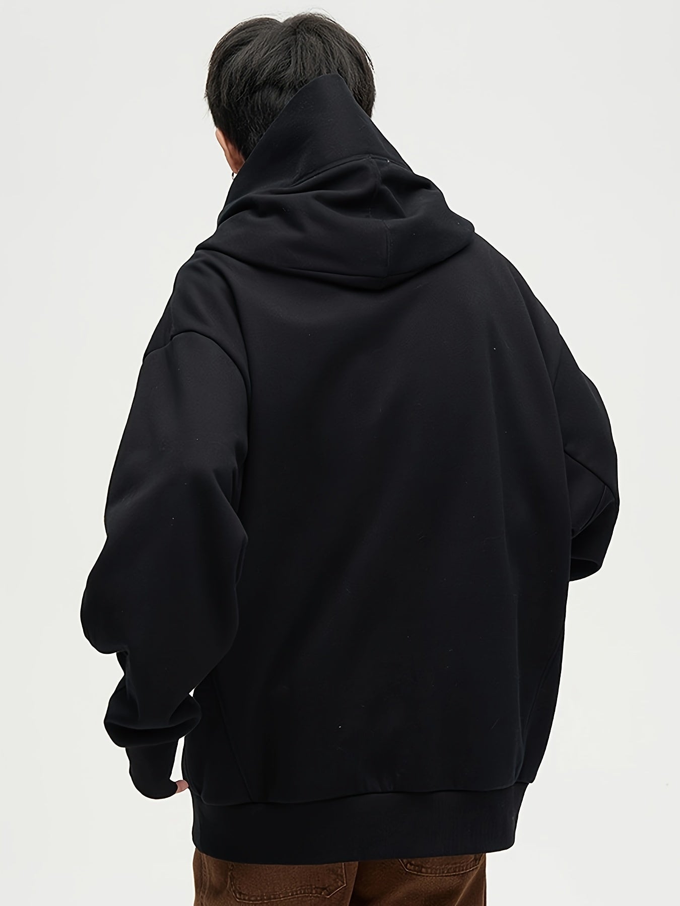Men’s Oversized Plush Hoodie – High Street Ninja Style Pullover