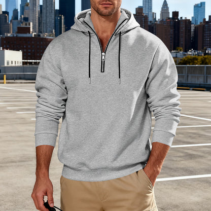 Sudadera con capucha de cuello alto para hombre – Sudadera informal de lujo para viajeros