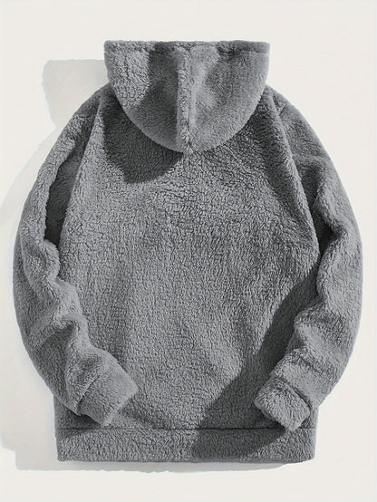 Men’s Plush Fleece Hoodie – Half-Zip “Brooklyn” Winter Pullover