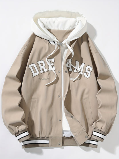 Loom & Soul Men’s  “DREAMS” Hooded Jacket – Loose Streetwear Coat
