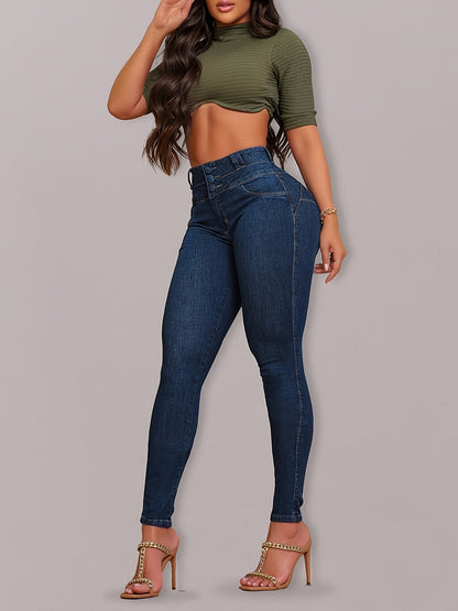 Women’s High-Waist Skinny Jeans – Stretch Denim Butt-Lift Fit