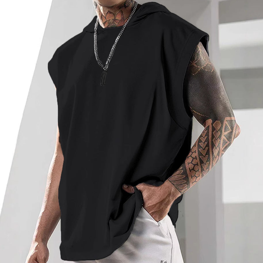 Men’s Sleeveless Hoodie Vest – Performance Gym & Summer Fit