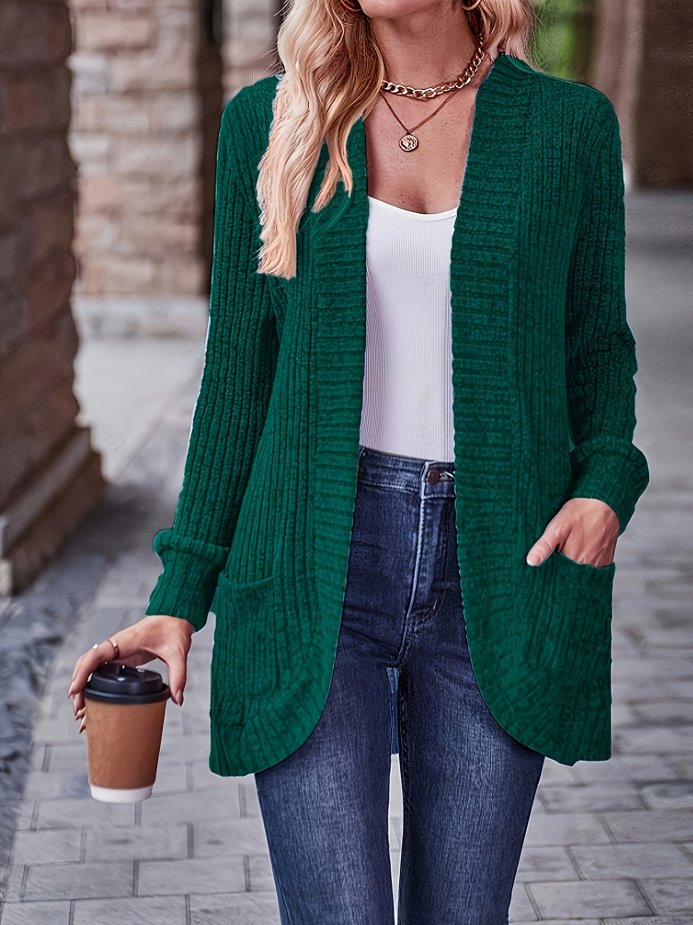 Women’s Elegant Loose Fit Blouse – Mustard Yellow Long Sleeve Top