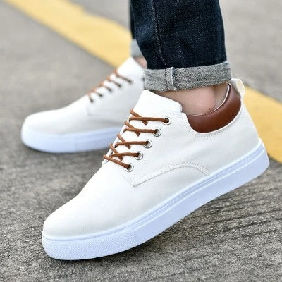 Loom & Soul™ Men’s Breathable Canvas Sneakers – Lightweight Casual Sport Shoes for Everyday Comfort