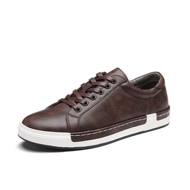 Loom & Soul Handmade Men’s Shoes – Low-Top Lace-Up with Flat Heel, Rubber Anti-Skid Sole, PU Interior & Cushioned Insole