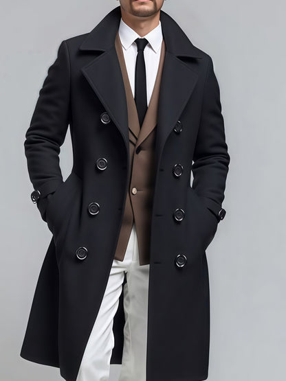 Veste mi-longue 3-en-1 pour homme – Manteau croisé