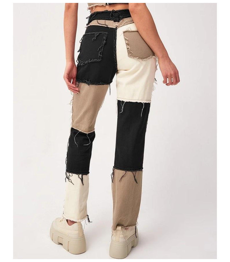 Loom & Soul™ Raw Edge Straight-Leg Jeans – Women’s High-Waist Stretch Denim