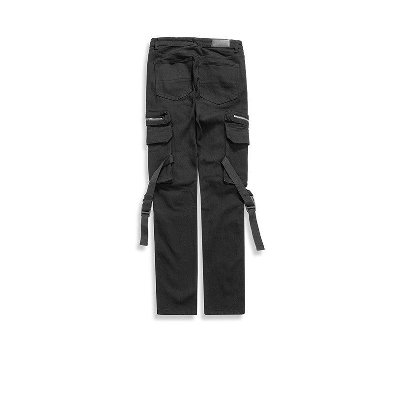 Loom & Soul Pocket Buckle Streamer Jeans – Street Functional Denim Pants