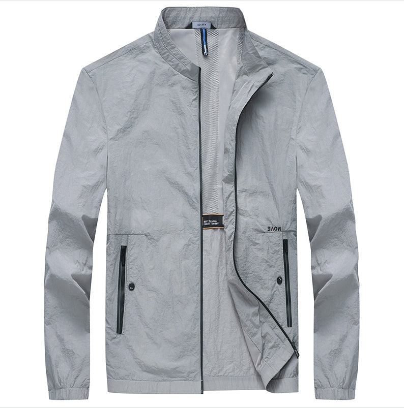 Chaqueta ligera de protección solar para hombre – Capa transpirable de verano
