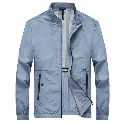 Chaqueta ligera de protección solar para hombre – Capa transpirable de verano