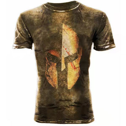 T-shirt vintage drapeau américain pour homme – Tee-shirt streetwear coupe ajustée
