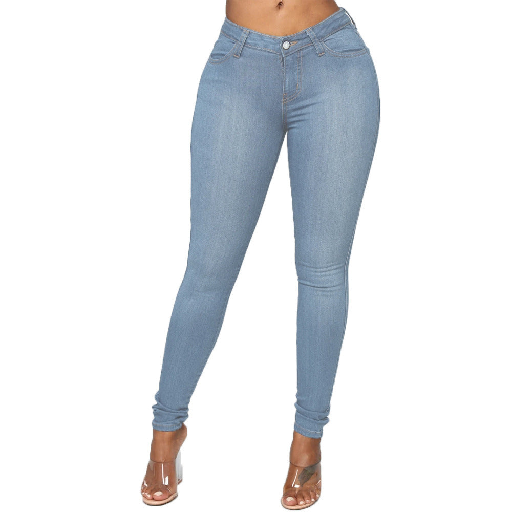 Loom & Soul Women’s European Skinny Jeans – Washed Stretch Denim Pants