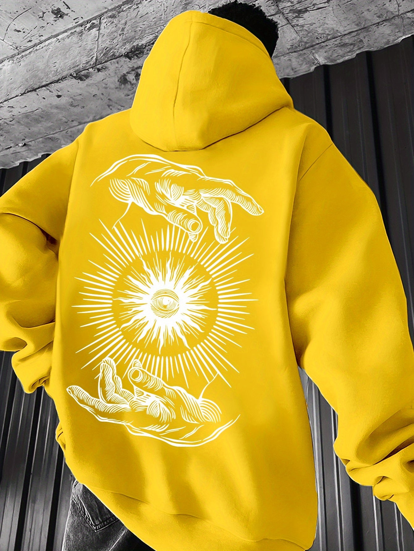 Men’s Lightweight Hoodie – Minimalist Graphic Spring Pullover