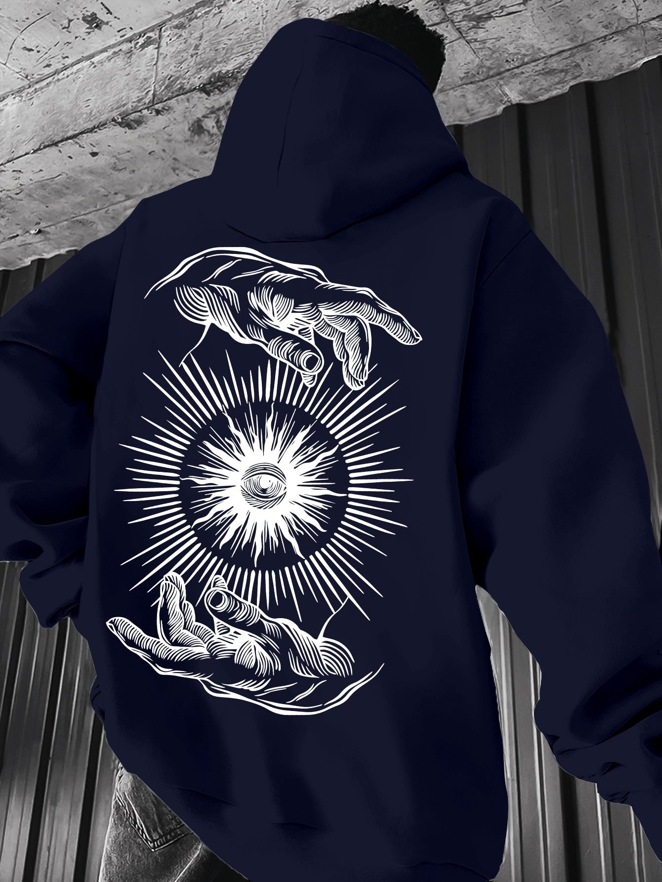 Men’s Lightweight Hoodie – Minimalist Graphic Spring Pullover