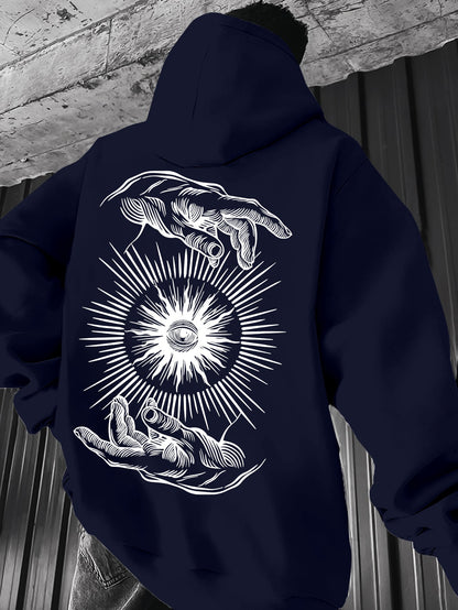 Men’s Lightweight Hoodie – Minimalist Graphic Spring Pullover