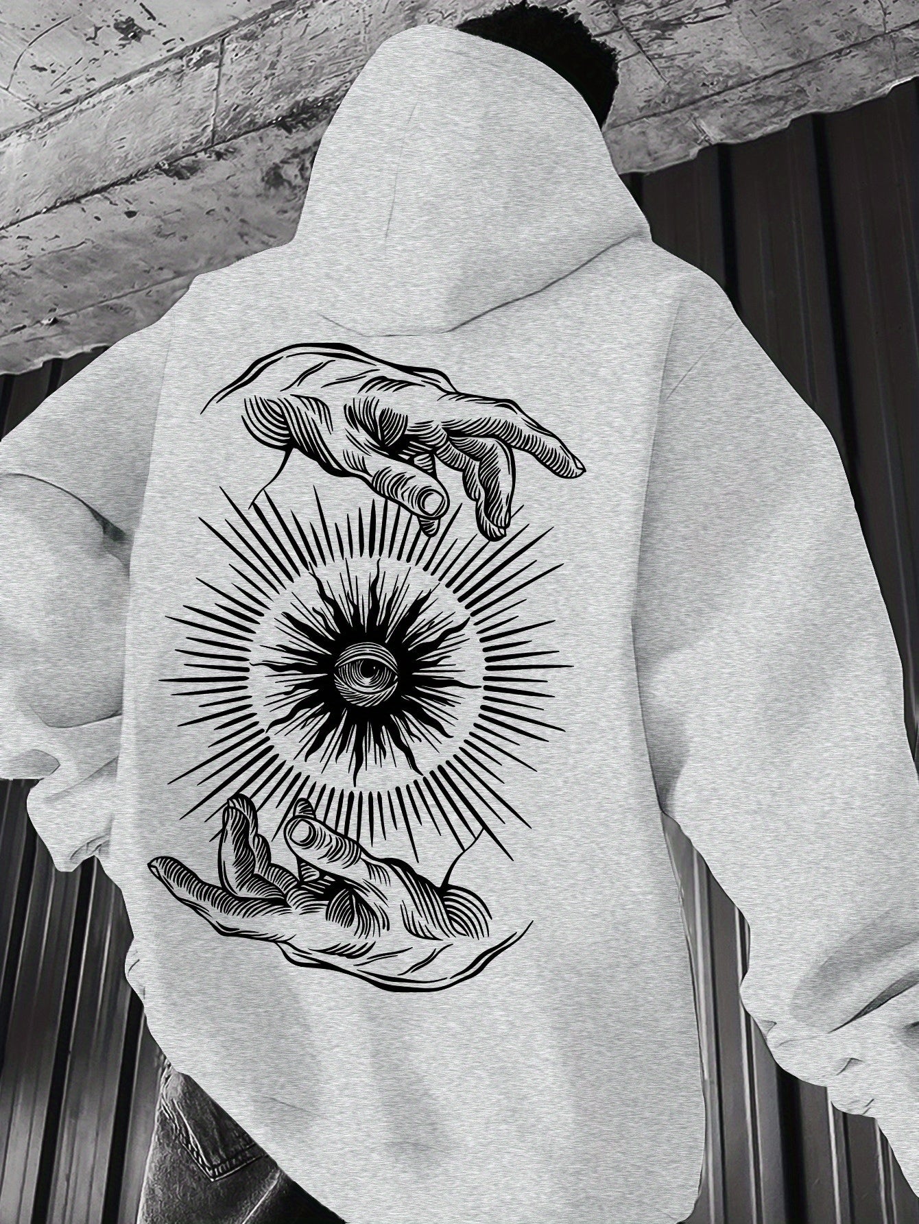 Men’s Lightweight Hoodie – Minimalist Graphic Spring Pullover