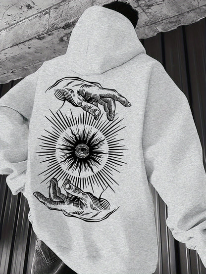 Men’s Lightweight Hoodie – Minimalist Graphic Spring Pullover