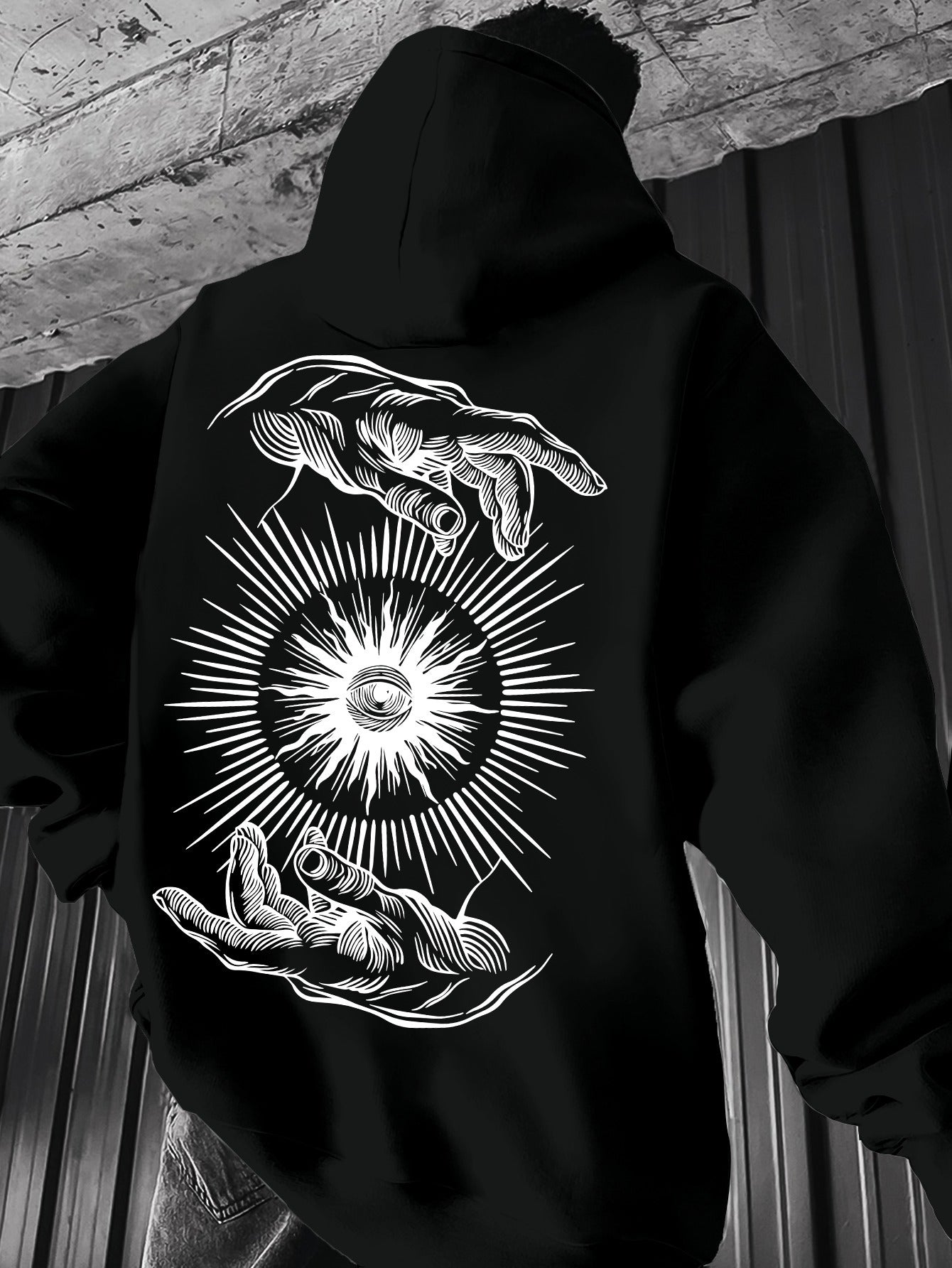 Men’s Lightweight Hoodie – Minimalist Graphic Spring Pullover